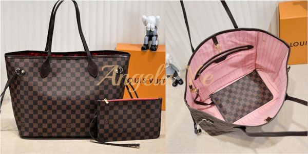 Top quality real leather Tote bag neverful LOV CM #16859