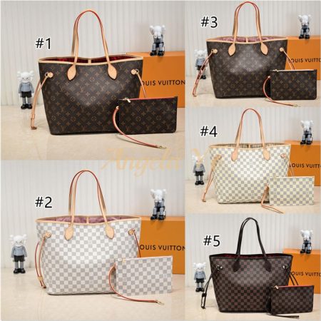 Top quality real leather Tote bag neverful LOV CM #16859