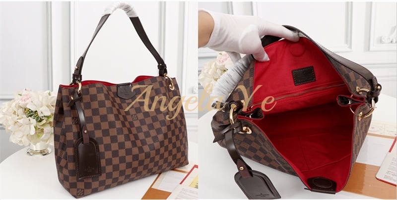 Top quality real leather shoulder bag size:35cm/41cm LOV CM #18013 - Image 6