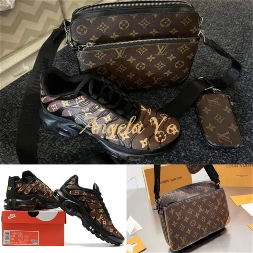 1 set fashion sport shoes & shoulder bagfor men free shipping LOV #19943 - Image 1