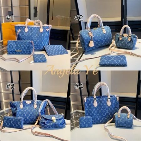 Wholesale fashion denim Combination bag set LOV #23143