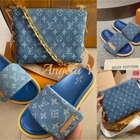 1 set fashion slippers & shoulder bag free shipping LOV #23263