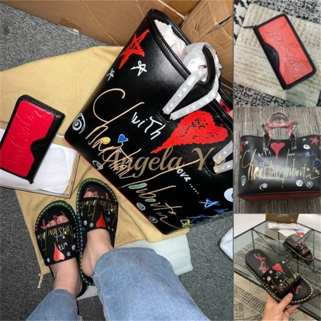 Top quality slipper & Tote bag & wallet free shipping CLN #23369