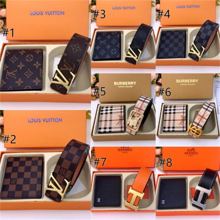 High quality belt & wallet gift box set #23953