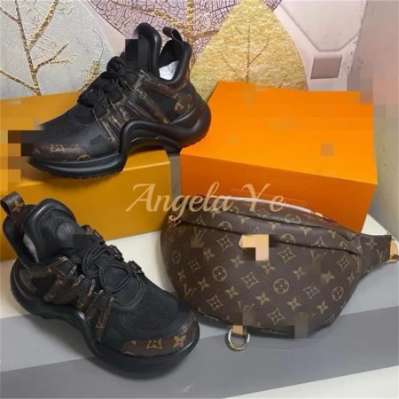 1 set  casual shoes & waist bag free shipping LOV #24632