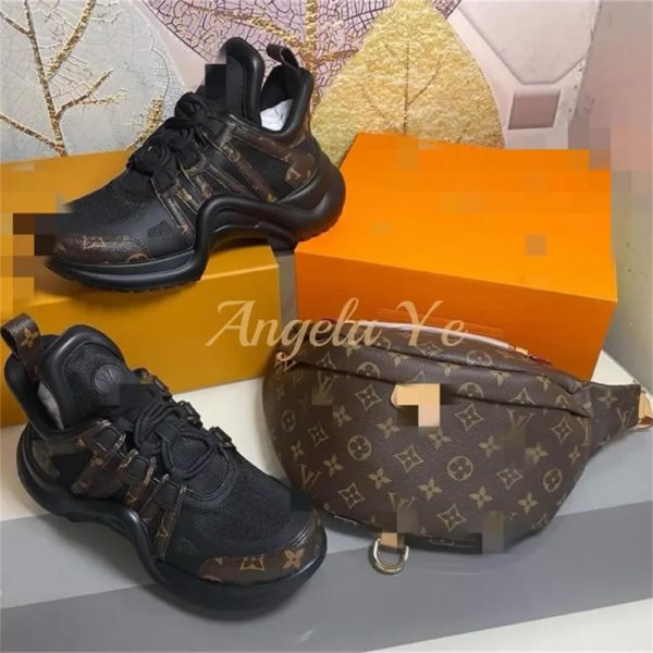 1 set  casual shoes & waist bag free shipping LOV #24632