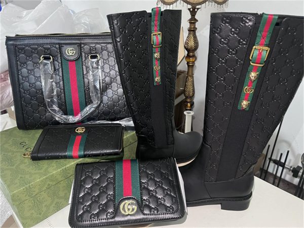 1 set fashion boots & bag set free shipping GUI #24718