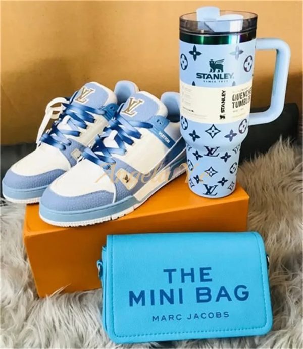 1 set fashion sneakers & shoulder bag & cup free shipping MJ #24875