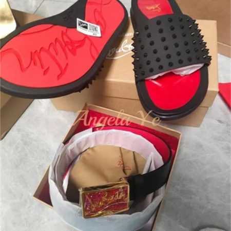 High quality slippers & belt for men free shipping CLN #25141