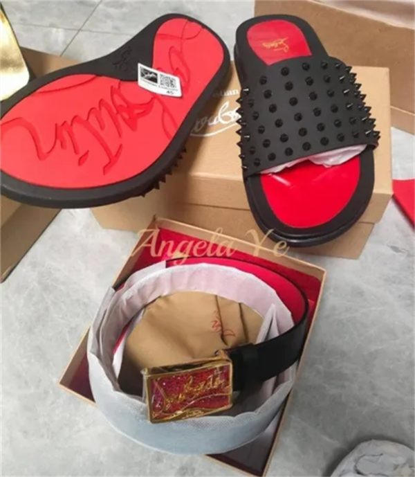 High quality slippers & belt for men free shipping CLN #25141
