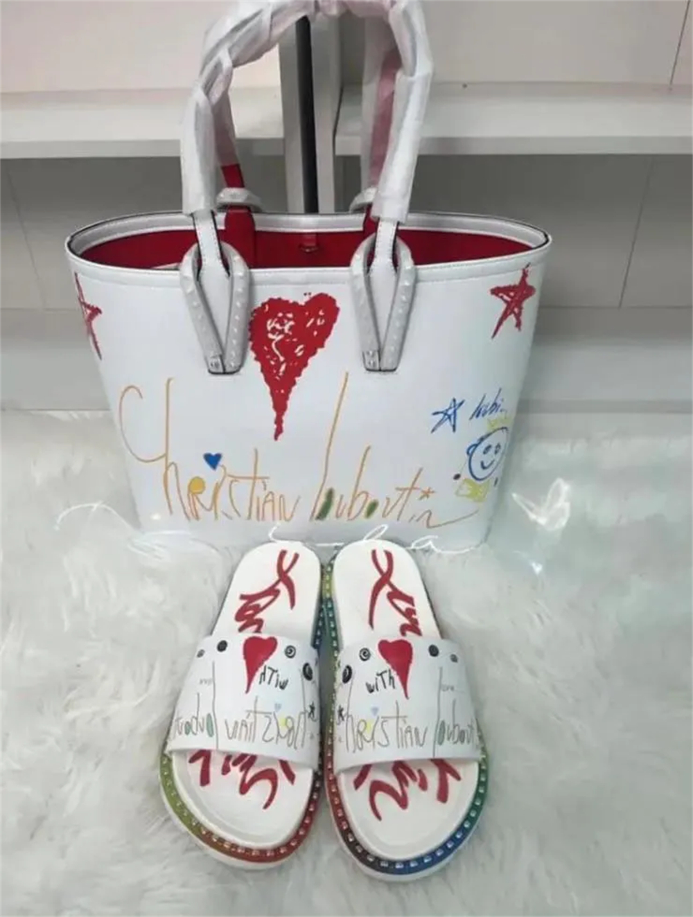 High quality slippers & Tote bag free shipping CLN #25141 - Image 1