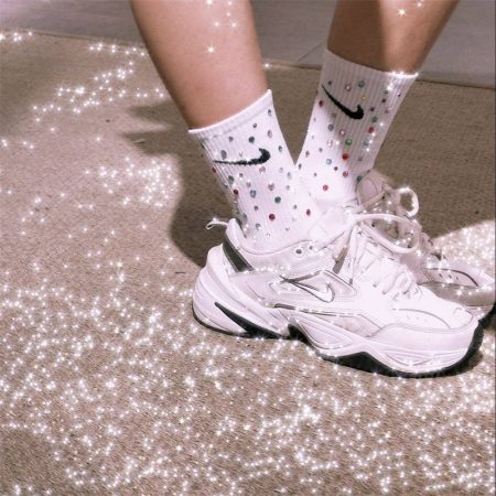 Wholesale Socks with diamond NIK BB #25187 - Image 2
