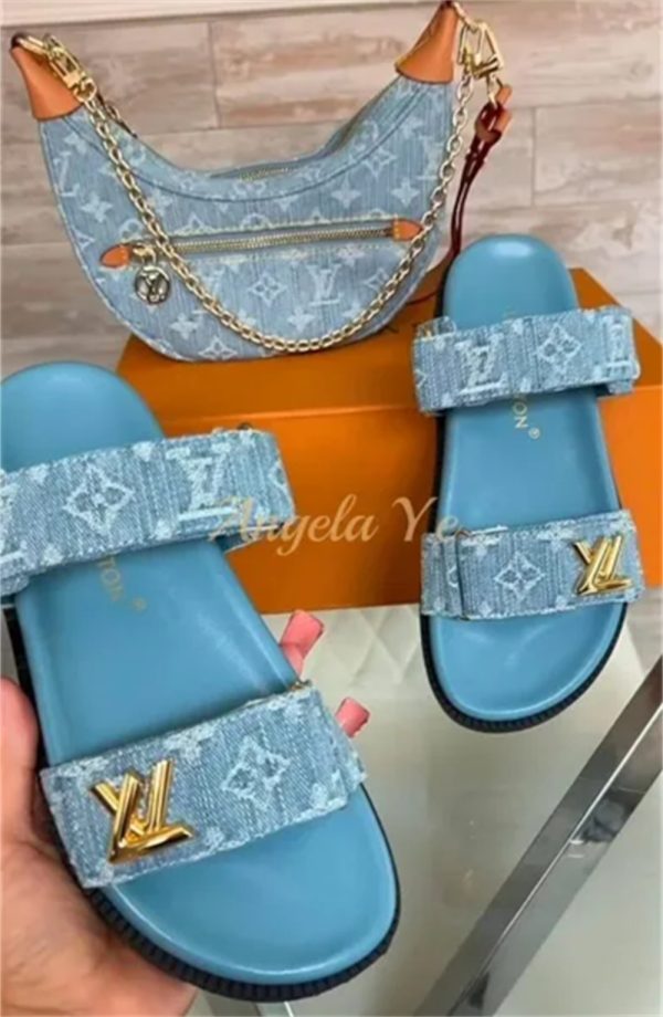 High quality slipper & shoulder bag free shipping LOV #25361