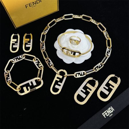 Wholesale Fashion High quality Necklace & Bracelet *2 & Earring *2 & ring Set FEI #A1401