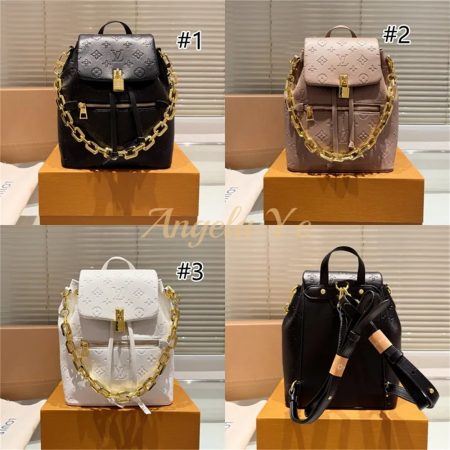 High quality Leather backpack size:15*19cm/21*25cm LOV #26116