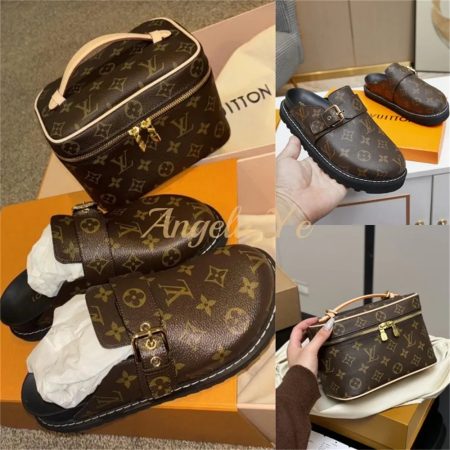 High quality slippers & makeup bag free shipping LOV #26138