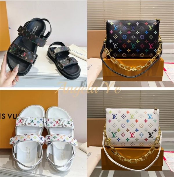 1 set fashion sandals & shoulder bag free shipping LOV #26145
