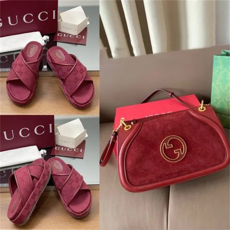 1 set fashion slippers & shoulder bag free shipping GUI #26318