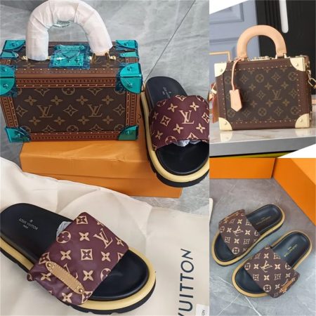 1 set fashion slipper & Handbag free shipping LOV #26342