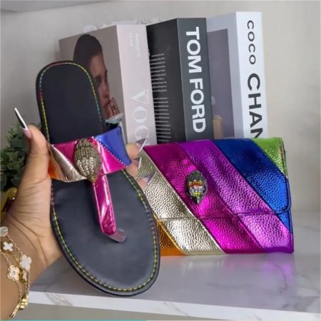 1 set fashion slider slipper & shoulder bag KG #26346