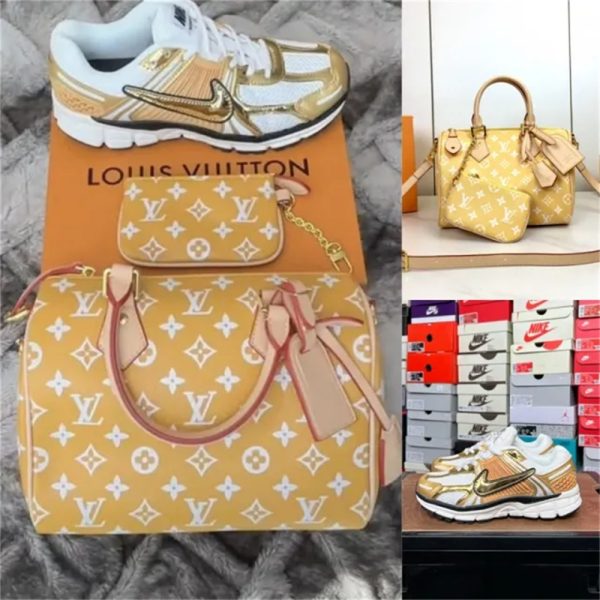 1 set fashion sport shoes & handbag free shipping LOV #26367
