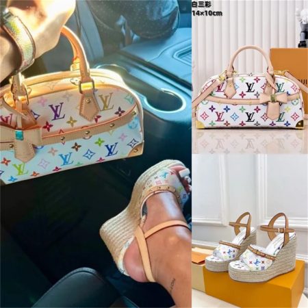 High quality  high-heel sandals & handbag free shipping LOV #26459
