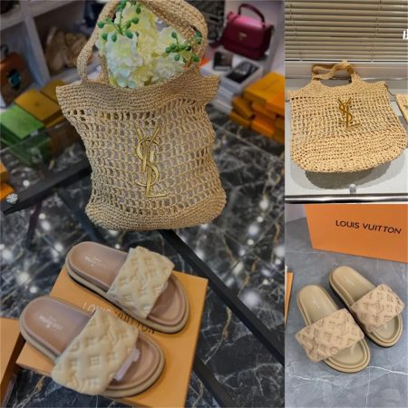 1 set fashion slipper & shoulder bag free shipping LOV LSY #26588