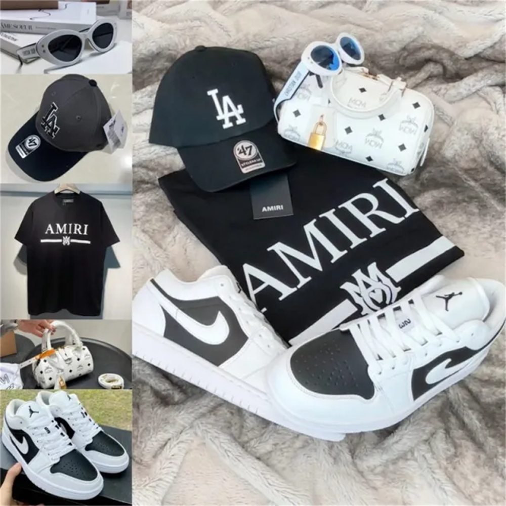 1 set fashion sport shoes & bag & T-shirt & hat & sunglasls free shipping AMI #26671 - Image 1