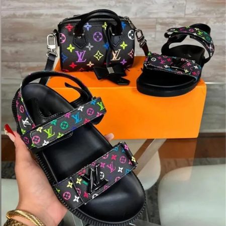1 set fashion sandals & handbag free shipping LOV #26717