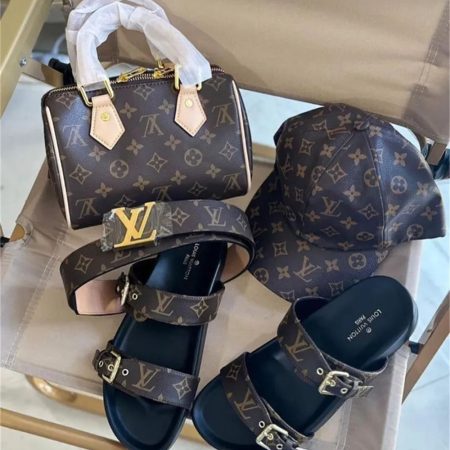 1 set fashion sandals & bag & hat &belt free shipping LOV #26733