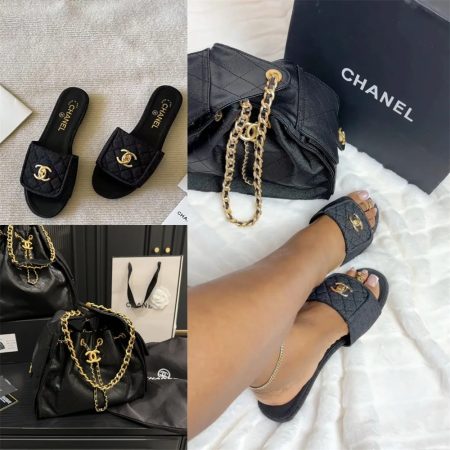 1 set fashion slipper & bucket bag free shipping CHL #26785