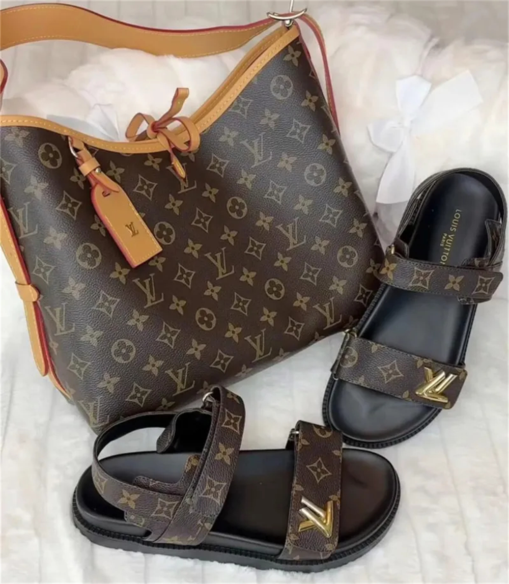1 set fashion slipper & shoulder bag free shipping LOV #26850 - Image 1