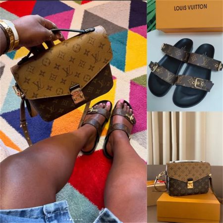 1 set fashion slipper & messenger bag free shipping LOV #26932