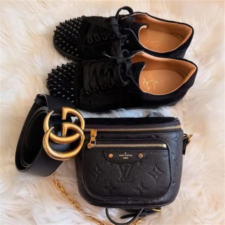 High quality sneaker & & waist bag & belt free shipping CLN-LOV-GG #26954