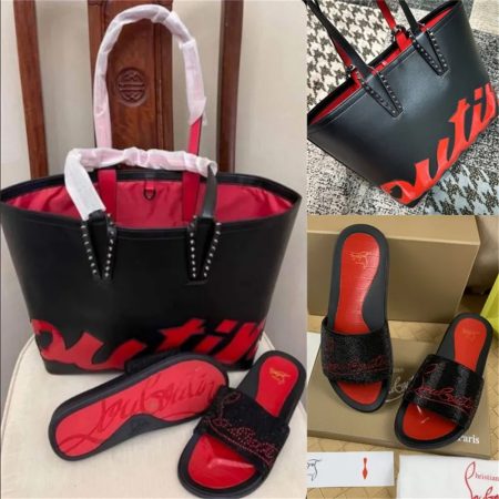 High quality slippers & Tote bag set free shipping CLN #26985