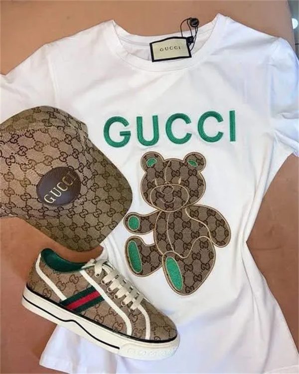 1 set fashion casual shoes & T-shirt & hat for women GUI #27074
