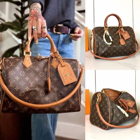 Top quality real leather speedy handbag size:30*21*17cm LOV AD #27091