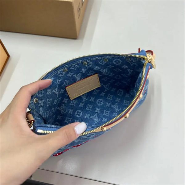 1 set fashion denim slippers & shouldeg bag free shipping LOV #27163