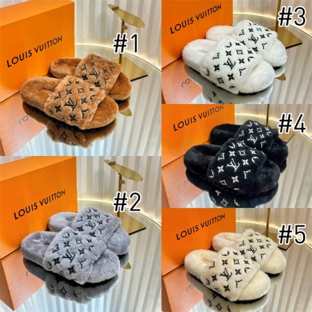 High quality fashion Fuzzy Slipper size:5-9 with box LOV LZ #28118