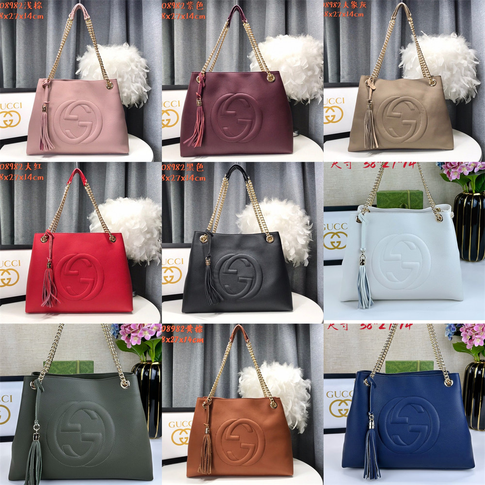 Top quality leather shoulder bag size:38*27*14cm GUI #29168 - Image 1