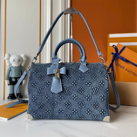 High quality denim handbag speedy size:30cm LOV #29218