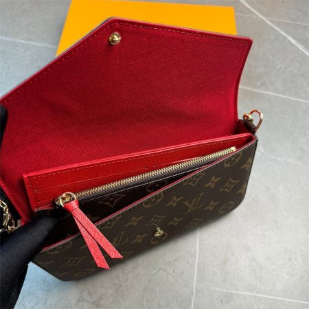 Top quality leather shoulder bag XFB size:23*3*11cm with box LOV CM #29358 - Image 3