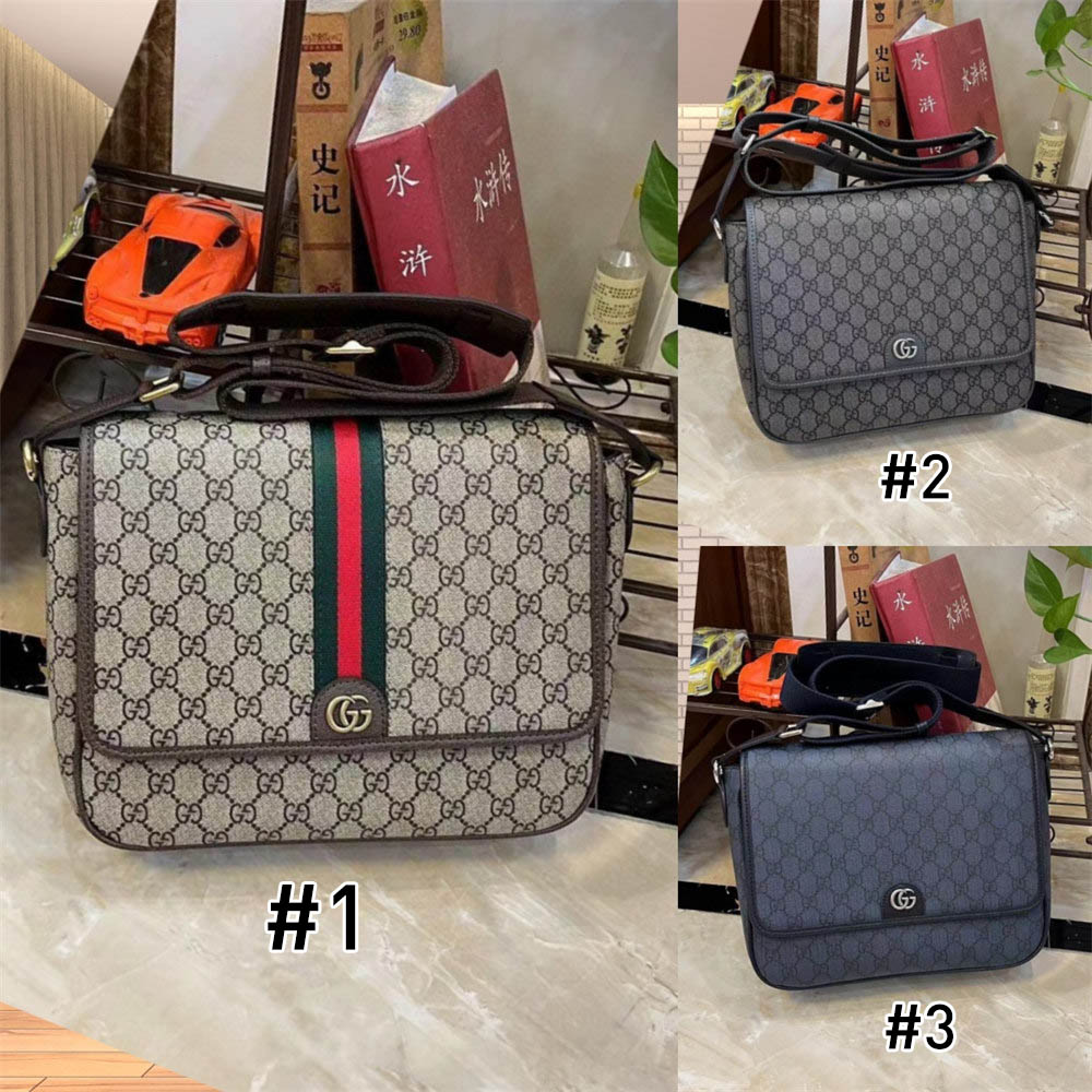 Top quality leather messenger bag size:28*22*8cm GUI #29383 - Image 1