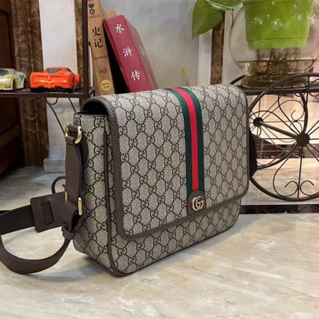 Top quality leather messenger bag size:28*22*8cm GUI #29383 - Image 2