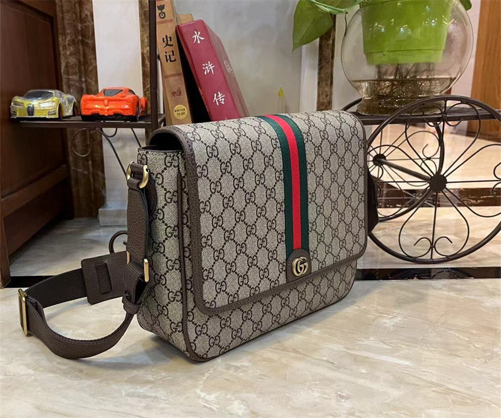 Top quality leather messenger bag size:28*22*8cm GUI #29383 - Image 2