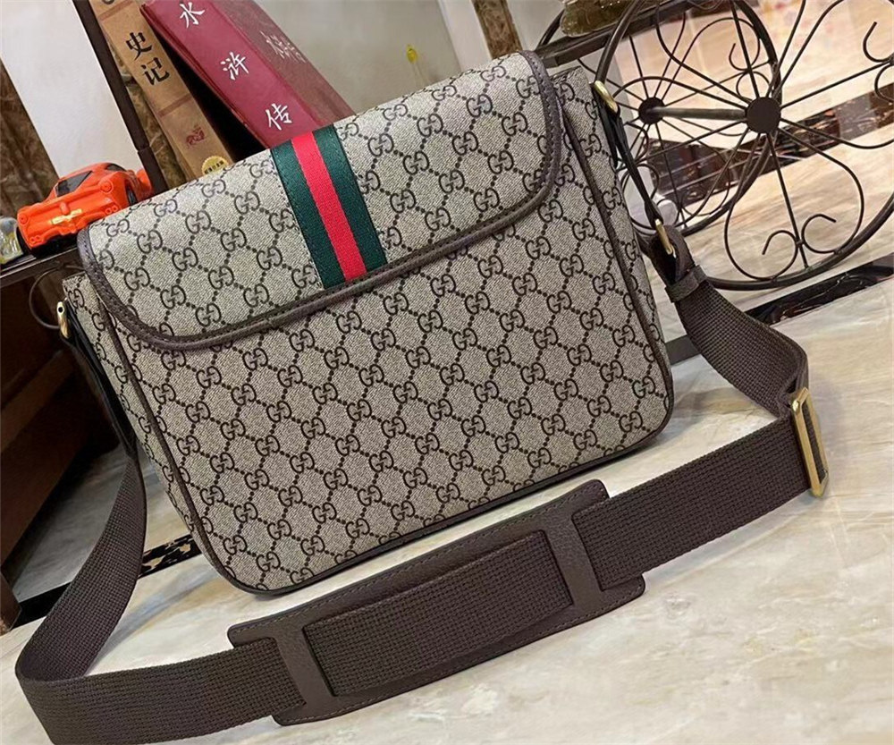 Top quality leather messenger bag size:28*22*8cm GUI #29383 - Image 3