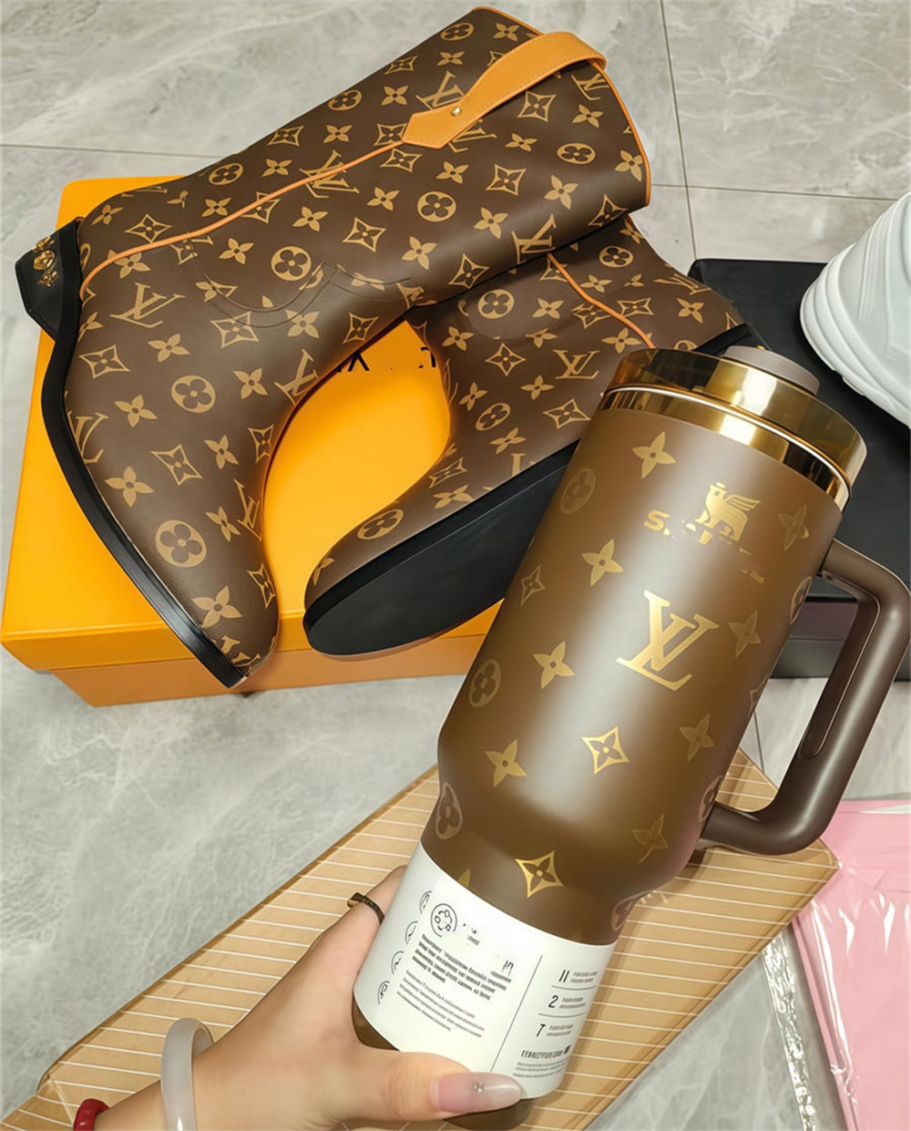 High quality casual boots & cup free shipping LOV #29286 - Image 1
