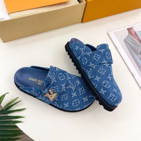 High quality denim slipper & shoulder bag free shipping LOV #29389,NEW ARRIVALS - Image 2