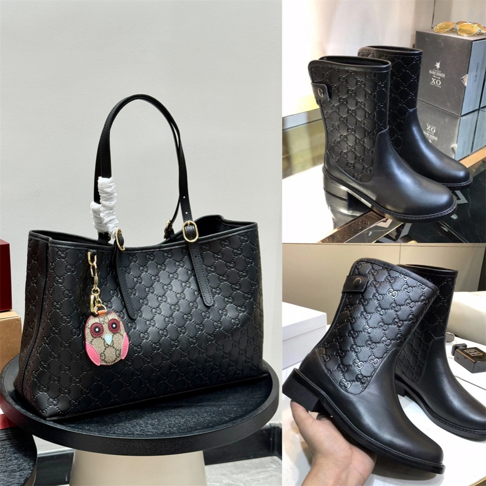 High quality boots & Tote bag set free shipping GUI #29412 - Image 1