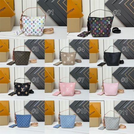 Top quality leather bucket bag size:16*12*18cm LOV #29445
